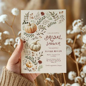 Rustieke Herfst Pompoen Bruids Douche Uitnodiging