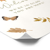 Rustieke Herfst Pompoen Bruids Welkom Teken Poster (Hoek)