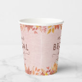 Rustieke herfst pompoen bruidsdouche papieren bekers (Rechts)