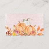 Rustieke Herfst pompoen bruidsrecept Informatiekaartje (Achterkant)