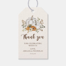 Rustieke Herfst pompoen bruiloft dank u
