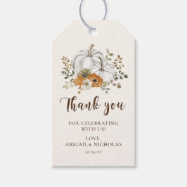 Rustieke Herfst pompoen bruiloft dank u Cadeaulabel