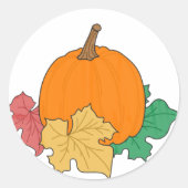 Rustieke Herfst Pompoen bruiloft gunst Sticker (Voorkant)