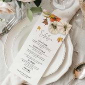 Rustieke Herfst pompoen bruiloft Menu