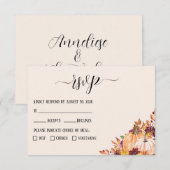 Rustieke Herfst Pompoen bruiloft met maaltijdoptie RSVP Kaartje (Voorkant / Achterkant)