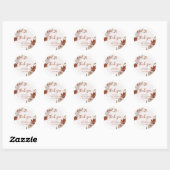 Rustieke herfst pompoen dank je ronde sticker (Vel)