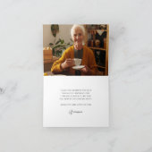 Rustieke Herfst Pompoen Foto 80e Verjaardag Opgevo Bedankkaart (Binnen)