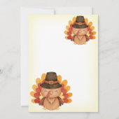 Rustieke Herfst Pompoen Gobble Friendsgiving Diner Kaart (Achterkant)