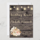 Rustieke Herfst Pompoen Gold Wedding Shower Invita Kaart (Voorkant)