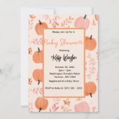 Rustieke Herfst Pompoen Herfst Baby shower Kaart (Voorkant)