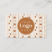 Rustieke Herfst Pompoen Herfst Custom Logo QR Code Visitekaartje (Voorkant)