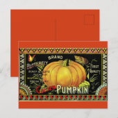 Rustieke  herfst pompoen Herfst Decor Briefkaart (Voorkant / Achterkant)