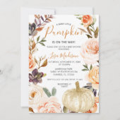 Rustieke Herfst Pompoen is op de weg Baby shower Kaart (Voorkant)