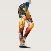 Rustieke Herfst Pompoen Kleurrijke Herfstbladeren Leggings (Rechts)