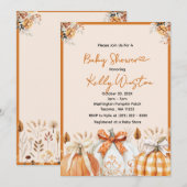 Rustieke Herfst Pompoen Neutraal Boerderij Baby sh Kaart (Voorkant / Achterkant)