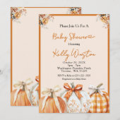 Rustieke Herfst Pompoen Neutraal Boerderij Baby sh Kaart (Voorkant / Achterkant)