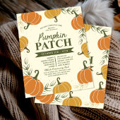 Rustieke Herfst Pompoen Patch Leaf Season Event Fl Flyer