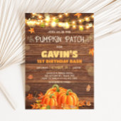 Rustieke herfst pompoen patch verjaardag kaart