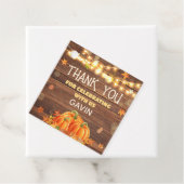 Rustieke Herfst Pompoen Patch Verjaardag Plein Bedankjes Labels (In situ)