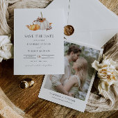 Rustieke Herfst Pompoen Save the Date Invitation Kaart