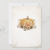 Rustieke Herfst Pompoen Thanksgiving Diner Waterve Kaart (Achterkant)