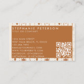 Rustieke Herfst Pompoen Val Maatwerk Logo QR Code Visitekaartje (Achterkant)