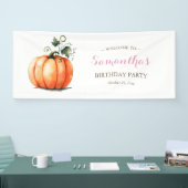 Rustieke Herfst Pompoen Verjaardagsbanner Spandoek (Beurs)