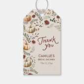 Rustieke Herfst Pompoen Vrijgezellenfeest Favoriet Cadeaulabel (Voorkant)