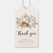 Rustieke Herfst pompoen Vrijgezellenfeest gunst Cadeaulabel (Voorkant)