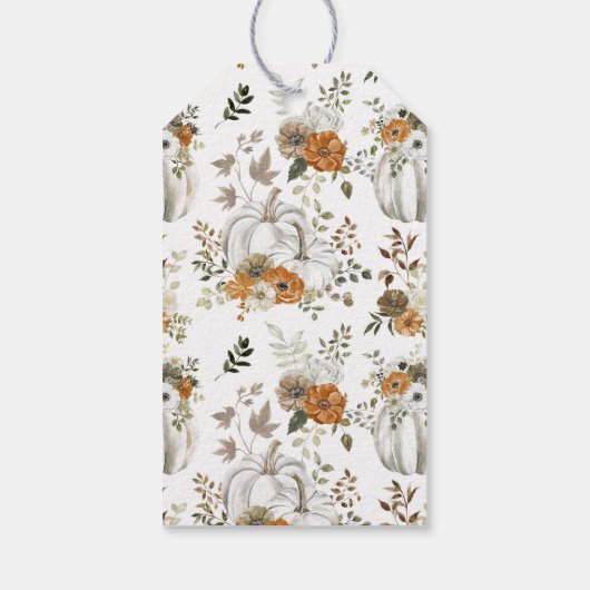 Rustieke Herfst pompoen Vrijgezellenfeest gunst Cadeaulabel (Achterkant)