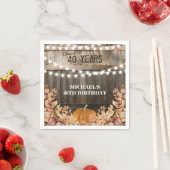 Rustieke Herfst Pompoen Welkom Verjaardag Servet (Insitu)