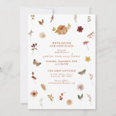 Rustieke Herfst Pompoen Wildflower Housewarming Ui Feestdagenkaart (Voorkant)