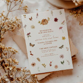 Rustieke Herfst Pompoen Wildflower Housewarming Ui Feestdagenkaart