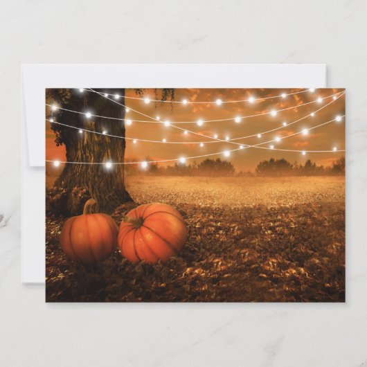 Rustieke Herfst Pompoen Woodland bruiloft Kaart (Achterkant)