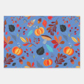 Rustieke herfst pompoenen 3-set inpakpapier vel (Voorkant 3)