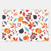 Rustieke herfst pompoenen 3-set inpakpapier vel (Voorkant 2)