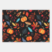 Rustieke herfst pompoenen 3-set inpakpapier vel (Voorkant)