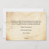 Rustieke Herfst pompoenen en bladeren Happy Thanks Feestdagenkaart (Achterkant)