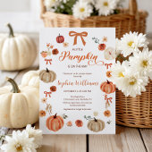 Rustieke Herfst Pompoenen en Bogen Baby shower Kaart