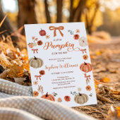 Rustieke Herfst Pompoenen en Bogen Baby shower Kaart