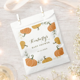 Rustieke Herfst pompoenen verlaat Baby shower Bedankzakje