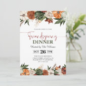 Rustieke Herfst Pompoenen Vriendschapsdiner Kaart (Staand voorkant)