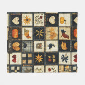 Rustieke herfst quilt patroon | lappendeken fleece deken (Voorkant (Horizontaal))