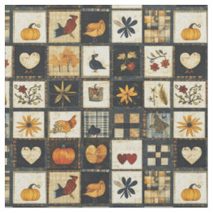Rustieke herfst quilt patroon lappendeken stof