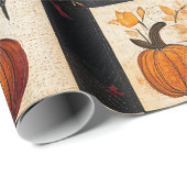rustieke Herfst quiltpatroon | lappendeken Cadeaupapier (Rol Hoek)