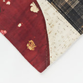 rustieke Herfst quiltpatroon | lappendeken Fleece Deken (Hoek)