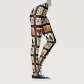 rustieke Herfst quiltpatroon | lappendeken Leggings (Rechts)