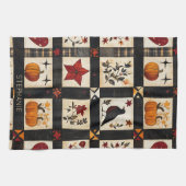 rustieke Herfst quiltpatroon | lappendeken Theedoek (Horizontaal)