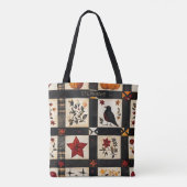 rustieke Herfst quiltpatroon | lappendeken Tote Bag (Achterkant)