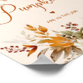 Rustieke herfst raden hoeveel pompoenen baby showe poster (Hoek)